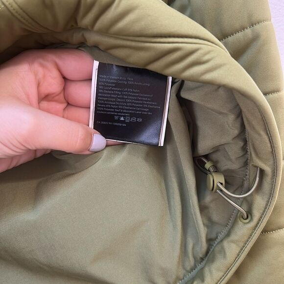 lululemon dynamic movement puffer hoodie‎ bronze green size 10 - Picture 7 of 10